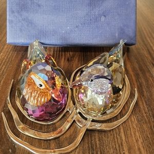 Swarovski Crystal Mandarin Ducks rare